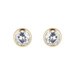 نیم ست زنانه گوشواره و گردنبند طلا مدل پارسین - Image 2