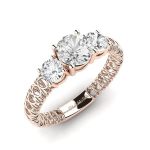 حلقه رزگلد ۱۸ عیار زنانه لووان