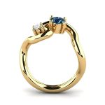 حلقه طلای ۱۸ عیار زنانه مدل سنم - Image 4