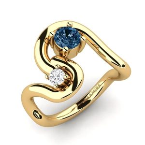 حلقه طلای ۱۸ عیار زنانه مدل سنم