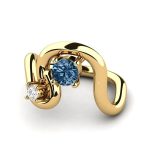 حلقه طلای ۱۸ عیار زنانه مدل سنم - Image 3