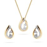 نیم ست زنانه گوشواره و گردنبند طلا مدل نارسام