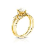 حلقه عروس طلای 18 عیار مدل شیدا