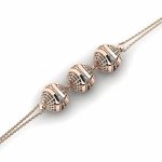 دستبند رزگلد طلا ۱۸ عیار مدل میرال - Image 2