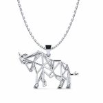 آویز ساعت دخترانه طلا سفید ۱۸ عیار آریلین