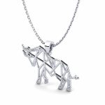 آویز ساعت دخترانه طلا سفید ۱۸ عیار آریلین - Image 3