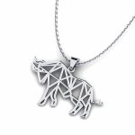 آویز ساعت دخترانه طلا سفید ۱۸ عیار آریلین - Image 2