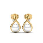 گوشواره طلای 18 عیار زرد جینی