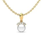 گردنبند 18 عیار مروارید سفید چیکا