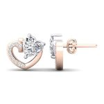 گوشواره طلای ۱۸ عیار رزگلد جانریکا - Image 2