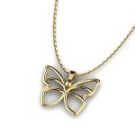 آویز ساعت دخترانه طلا ۱۸ عیار پروانه - Image 3