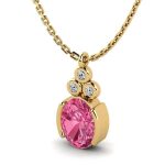 گردنبند طلای ۱۸ عیار زرد کریستال سواروسکی - Image 2