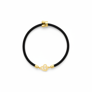 دستبند طلا 18 عیار زنانه مدل مارشال دو قلب