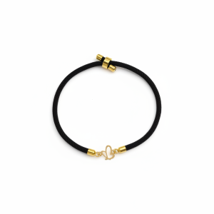 دستبند طلا 18 عیار زنانه مدل پروانه قلبی