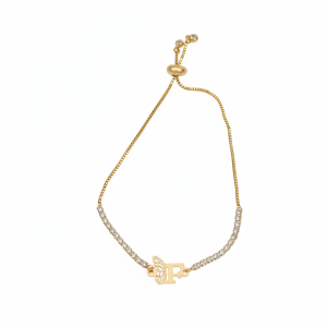 دستبند طلا 18 عیار زنانه طرح F