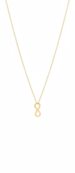 گردنبند طلا 18 عیار زنانه مدل بدون حلقه طرح بی نهایت