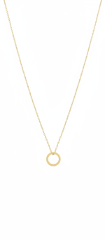 گردنبند طلا 18 عیار زنانه مدل بدون حلقه طرح دایره