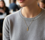 آویز گردنبند طلا 18 عیار زنانه طرح کلید سل - Image 3