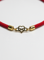 دستبند طلا 18 عیار زنانه مدل قلب بی نهایت کد 003 - Image 3