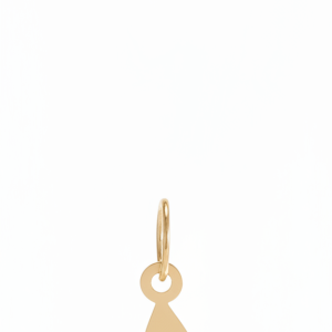 آویز گردنبند طلا 18 عیار زنانه مدل حلقه طرح پر