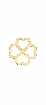 گردنبند طلا 18 عیار زنانه طرح چهار قلب - Image 4