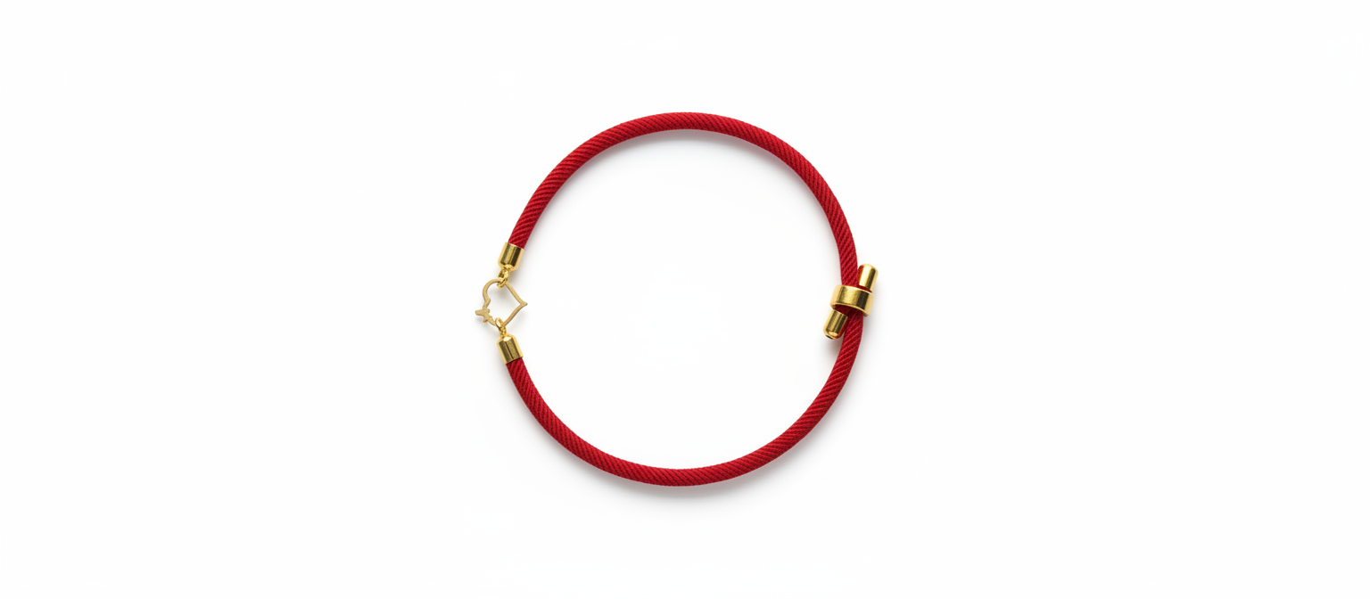 red1 دستبند طلا 18 عیار زنانه مدل قلب و پروانه - Image 1