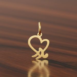 آویز گردنبند طلا 18 عیار زنانه تالین مدل حلقه دار طرح مادر کد 07 - Image 3