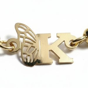 دستبند طلا 18 عیار زنانه تالین طرح حرف K - Image 3