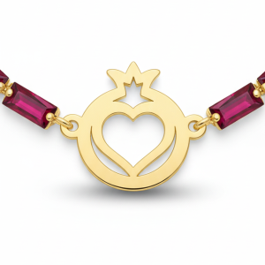 دستبند طلا 18 عیار زنانه طرح انار کد 006 - Image 3