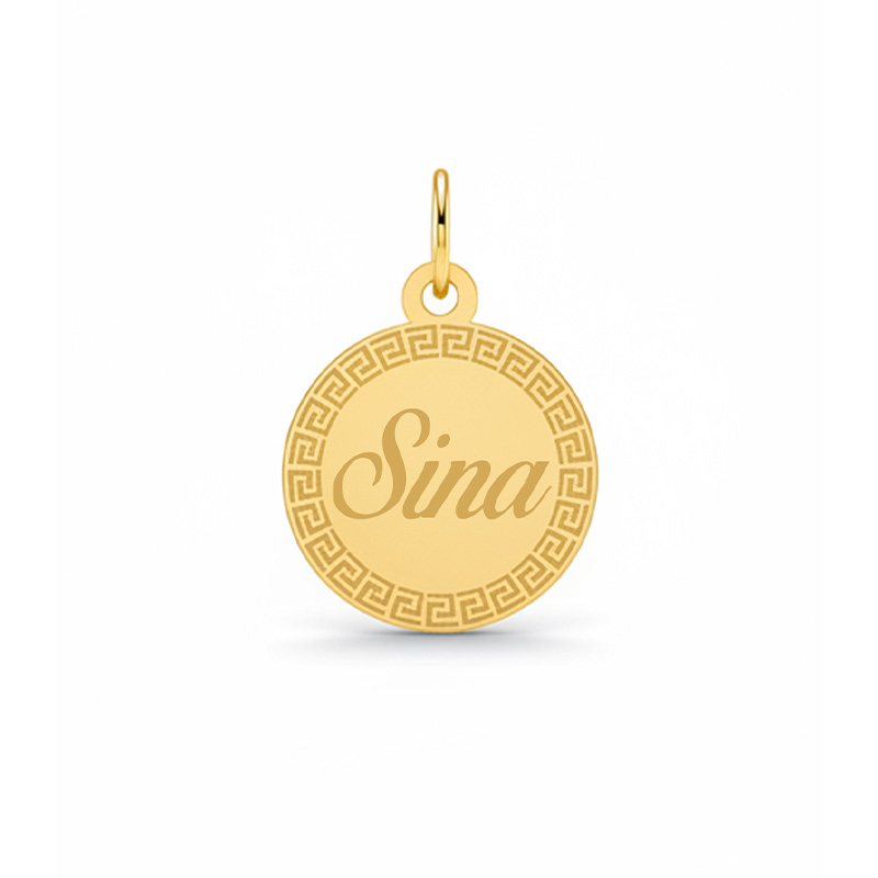 Artboard 1 آویز گردنبند طلا ۱۸ عیار زنانه تالین گالری طرح Sina - Image 1