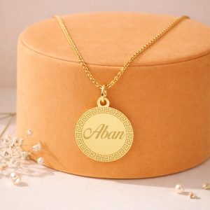 آویز گردنبند طلا 18 عیار زنانه تالین گالری طرح Aban - Image 3