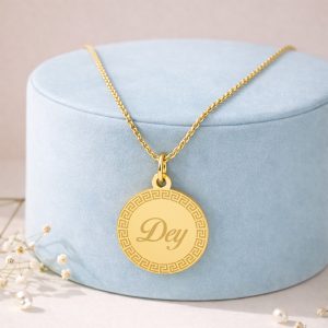 آویز گردنبند طلا 18 عیار زنانه تالین گالری طرح Dey - Image 3