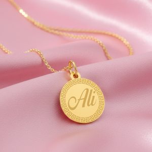 آویز گردنبند طلا ۱۸ عیار زنانه تالین گالری طرح Ali - Image 3