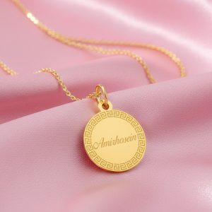 آویز گردنبند طلا ۱۸ عیار زنانه تالین گالری طرح Amirhosein - Image 3