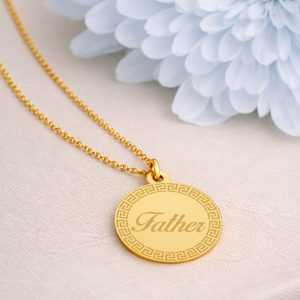 آویز گردنبند طلا 18 عیار زنانه تالین گالری طرح Father - Image 3