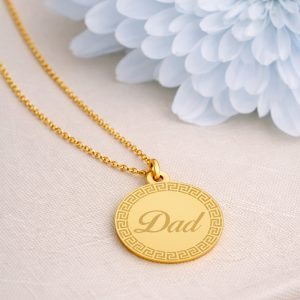 آویز گردنبند طلا 18 عیار زنانه تالین گالری طرح Dad - Image 3